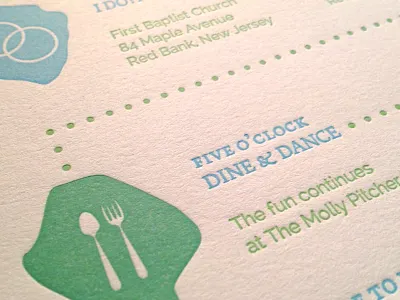 Wedding Info Card invitation letterpress wedding