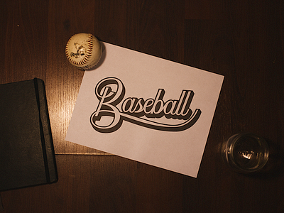 Baseball baseball hand lettering handlettering lettering mlb old typography vintage