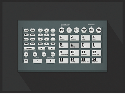 #22 - Drum Computer a clean clear computer day design drum green one simple