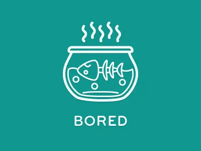 Mood Icon: Bored bored fish icon mood outline