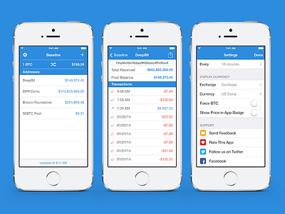 Baseline bitcoin finance ios ui ux