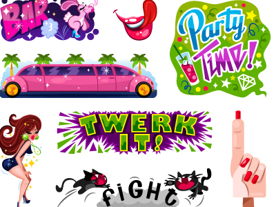 Viber Sticker Pack girls market night out sticker twerk viber