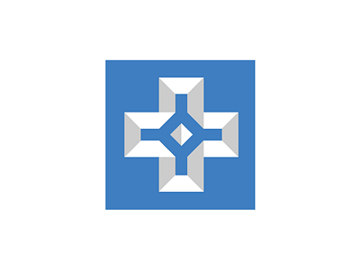 Healthcare Essentials Logo blue branding cross flat health icon logo medical simple