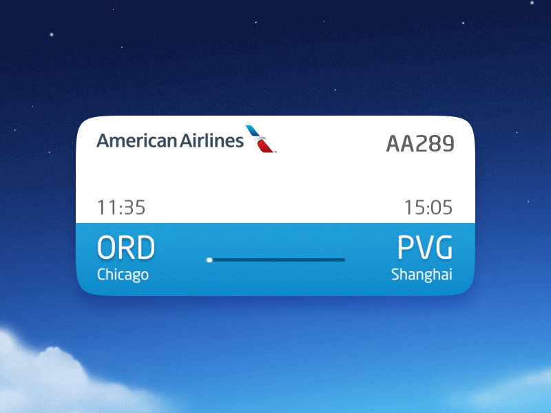 FlightTracker gif widget