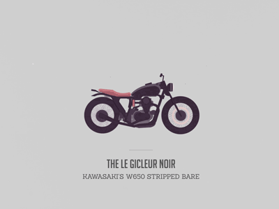 The Le Gicleur Noir after effects animation illustration motorcycle vintage