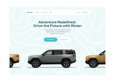 Rivian - Hero Section Exploration automobile design mobile ui ui design ux ux design