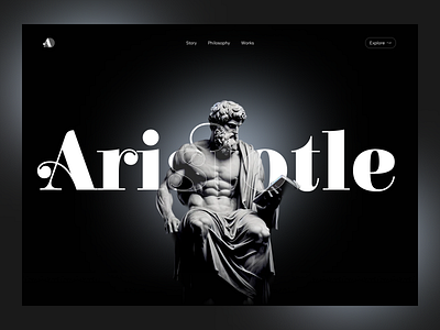 Aristotle Portfolio Hero Section aesthetic cleanui creativedesign dailyui designinspiration dribbbleshots herosection landingpage minimaldesign moderndesign neumorphism portfolioui portfoliowebsite typographyui uiux userinterface uxdesign webdesign websitedesign