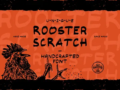 Rooster Scratch handwritten ink font branding calligraphy creepy design fat hamster font fountain pen fun halloween halloween font hand drawn hand made handwritten ink logo marker pen spooky type typeface