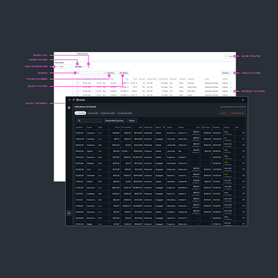 Internal Tool for Brokers product design ui ux