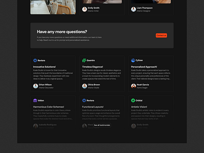 Testimonials Section · Koala UI dark mode dark section design system landing landing page marketing product design reviews reviews section testimonials testimonials section ui kit