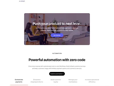 Payment Management Landingpage payment ui