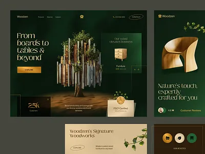 Website for a Manufacturing Company ✦ Woodzen design interface product service startup ui ux web website