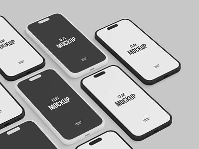 Clay iPhone app clay device digital display gadget iphone mobile mockup mockups phone screen smartphone ui ux