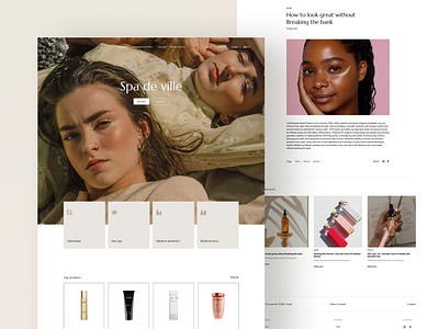 Spa Station 5 | E-commerce beauty beauty salon ecommerce homepage landing page product design product page ui design ui ux design ux design website design