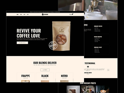 Coffee Website Design design graphic design uiux web design