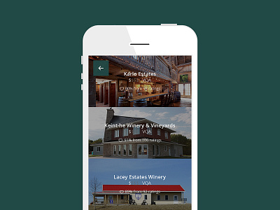 GrapeTrail - Winery List flat ui ios app iphone app minimal wine tour app