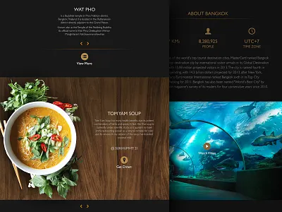 Bangkok Nightlife black clean concept design minimal ui website