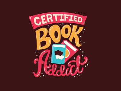 Book Addict book books hand lettering lettering quote reading typography