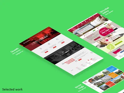 Selected work css3 front dev mockup porfolio rotate skew web agency webdesign
