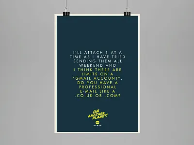 You Cannot Be Serious! // On Another Planet... clients funny poster print