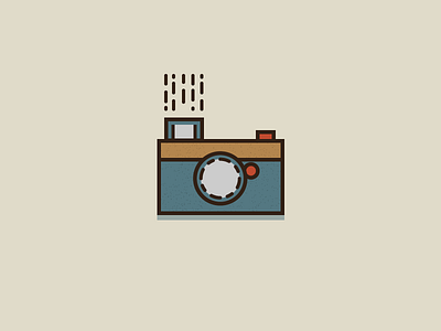 Camera illustration camera flat icon illustration line retro