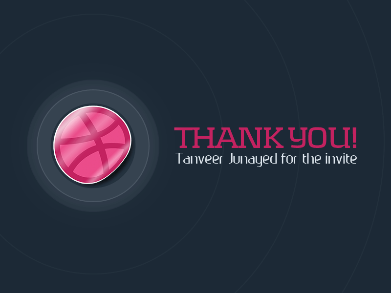 Thank You! debut dribbble invite thanks