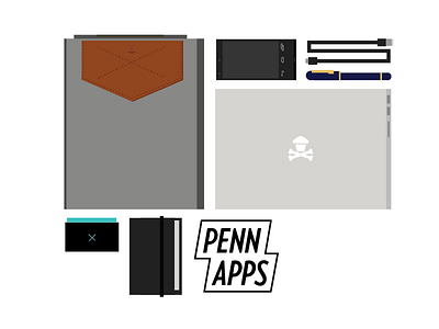 Hackathon Essentials. geometric hackathon illustration pennapps vector