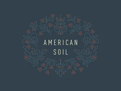 american soil berries book decorative farm frame leaves ornament title