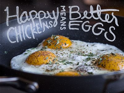 Happy Chickens foodstagram hand lettering photo