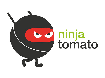 Ninja Tomato design drawingalongmarch green logo ninja red tomato vectorial