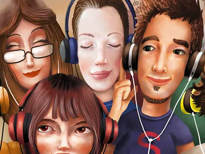 Coffee Cup Faces character coffee cup drawing illustration package photoshop wacom