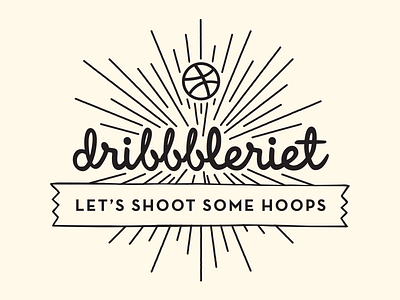 Retro Dribbbleriet dribbble dribbbleriet logo meetup retro sunburst