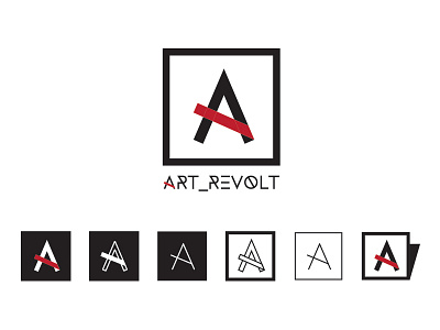 Art_Revolt a art black logotype red revolt variations