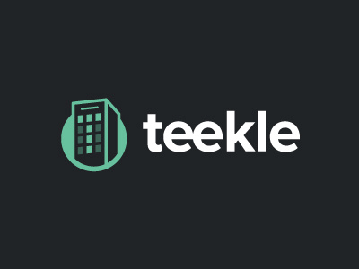Teekle Logo city games geek icon logo logos mobile nerd tech teekle town website