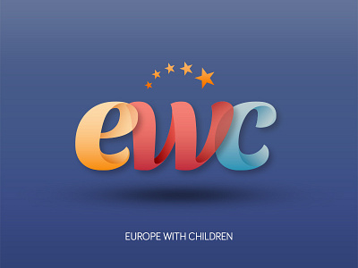 Europe With Children blue branding children europe kids logo orange red yellow