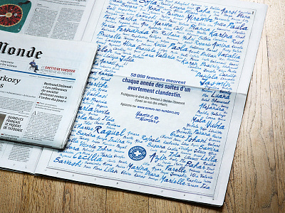 Doctors of the World abortion ad advertising blue campaign charity event print type typography