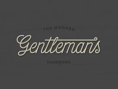 Gentleman's Type custom gentleman lettering line poster screen print script type