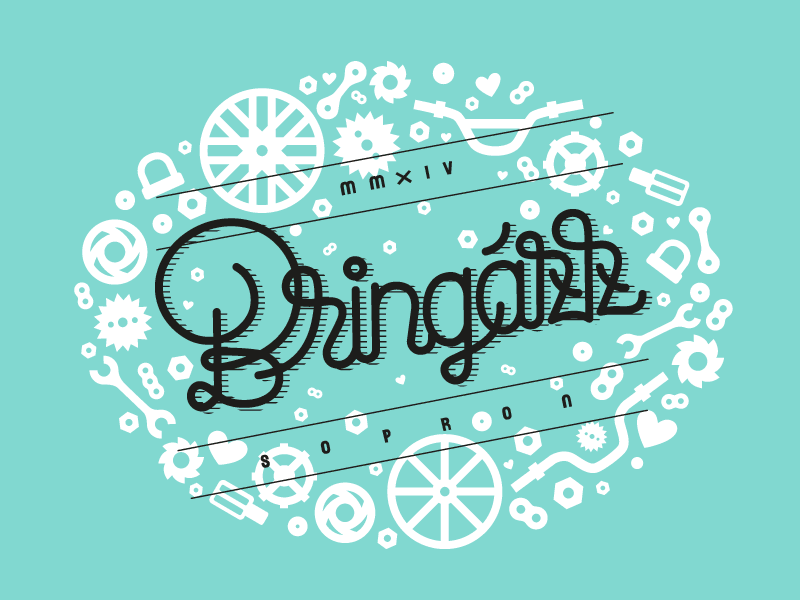 Bringázz Sopron bicycle bike illustration lettering ride