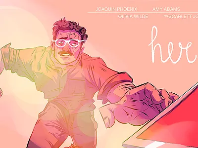 Her art fall foxhide hand her illustration love poster run