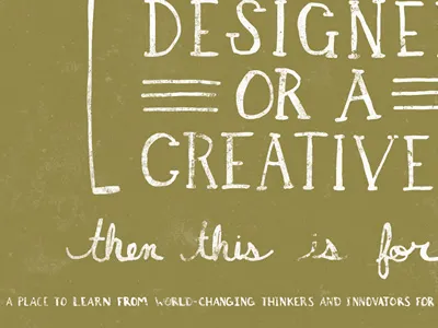 Hand Lettering for Circles Conference gold hand lettering texture white