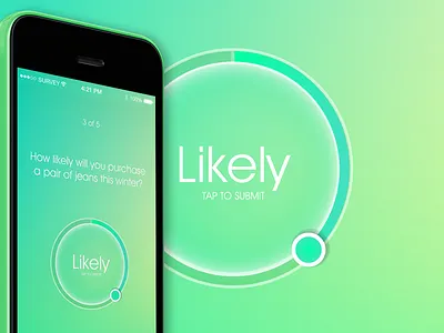 Mobile Flat Survey UI app button clean flat iphone ipod mobile question slider survey tapresearch ui