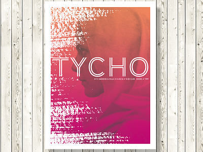 Tycho Gigposter gigposter gradient poster print print design screen print typography