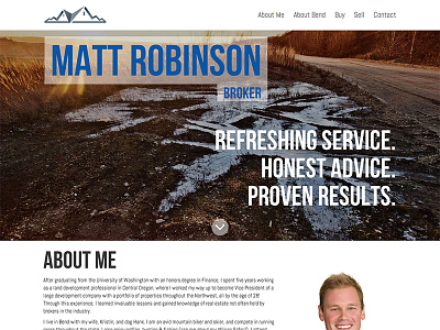 Matt Robinson - Site Design one page realtor responsive