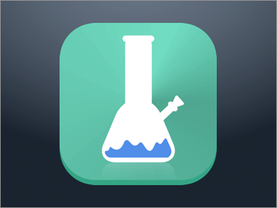 iOS icon for stealth MMJ dispensary app bong design flat flatcolor flatui icon ios ios7