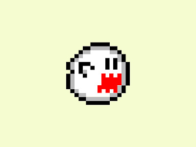 Boo! 8 bit gaming ghost mario nintendo pixels