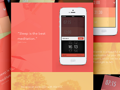 Alarmik - Portfolio Use Case alarm alarmik app clock ios iphone portfolio use case