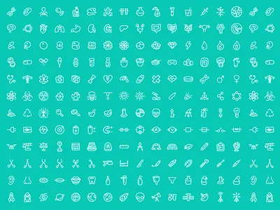 180 FREE Science Icons, Scientia biology chemistry free freebie icon illustration science space vector