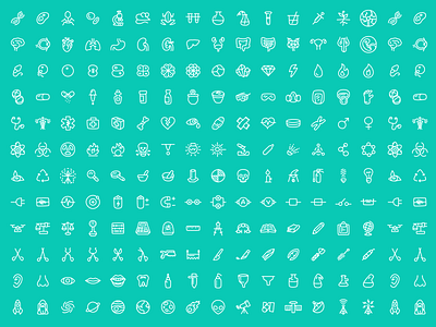 180 FREE Science Icons, Scientia biology chemistry free freebie icon illustration science space vector