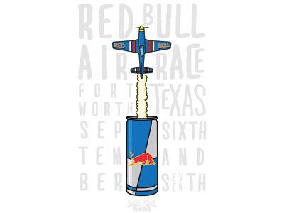 Red Bull Air Race Event Poster aviation event illustration poster red bull typography