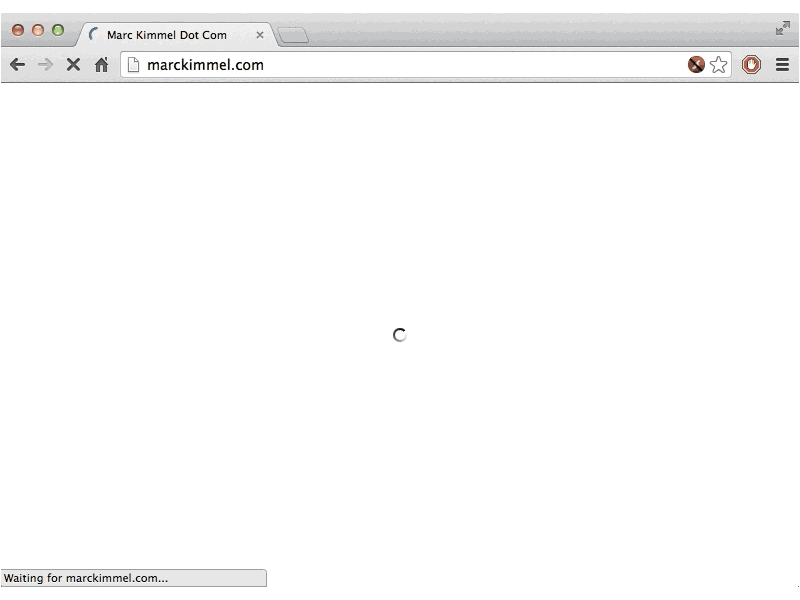 Marc Kimmel Dot Com animation experiment personal site portfolio projects recent work